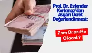 Prof. Dr. Esfender Korkmaz’dan Asgari Ücret Değerlendirmesi: Zam Oranı Ne Olacak?