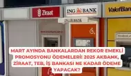 Mart ayında bankalardan rekor emekli promosyonu ödemeleri! 2025 Akbank, Ziraat, TEB, İş Bankası ne kadar ödeme yapacak?