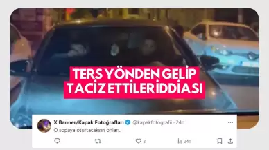 Trafikte Kurallara Aykırı Davranış... Ters Yönden Gelen Sürücü Sopa Gösterdi İddiası