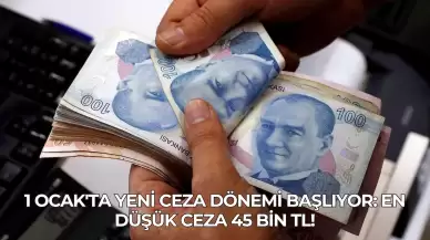 1 Ocak'ta Yeni Ceza Dönemi Başlıyor: En Düşük Ceza 45 Bin TL!