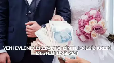 Yeni Evleneceklere 150 Bin TL Faizsiz Kredi Desteği Başladı!