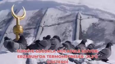 Türkiye Soğukla Mücadele Ediyor: Erzurum’da Termometreler -21,3’ü Gösterdi