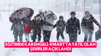 Eğitimde Kar Engeli: 4 Mart’ta Tatil Olan Şehirler Açıklandı