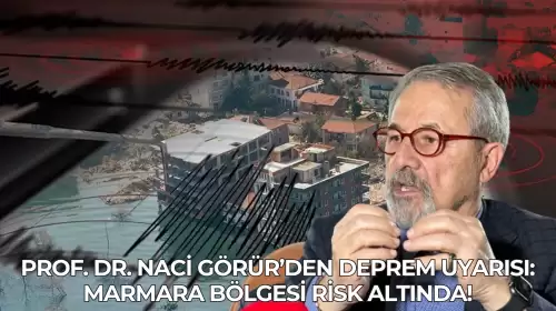 Prof. Dr. Naci Görür’den Deprem Uyarısı: Marmara Bölgesi Risk Altında!