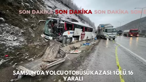 Samsun'da Yolcu Otobüsü Kazası: 1 Ölü, 16 Yaralı