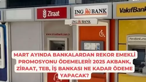 Mart ayında bankalardan rekor emekli promosyonu ödemeleri! 2025 Akbank, Ziraat, TEB, İş Bankası ne kadar ödeme yapacak?