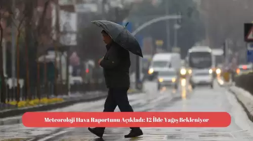 Meteoroloji Hava Raportunu Açıkladı: 12 İlde Yağış Bekleniyor